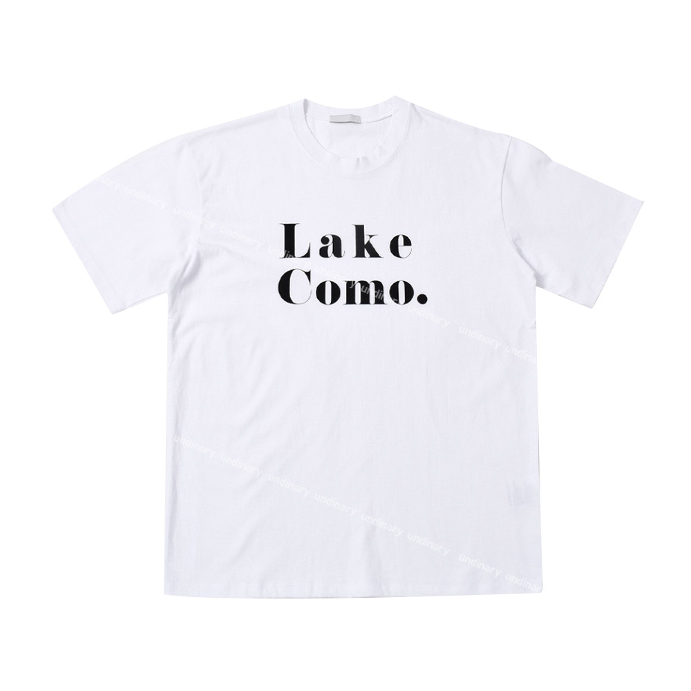 언디너리 lake como 레터링 반팔 티셔츠